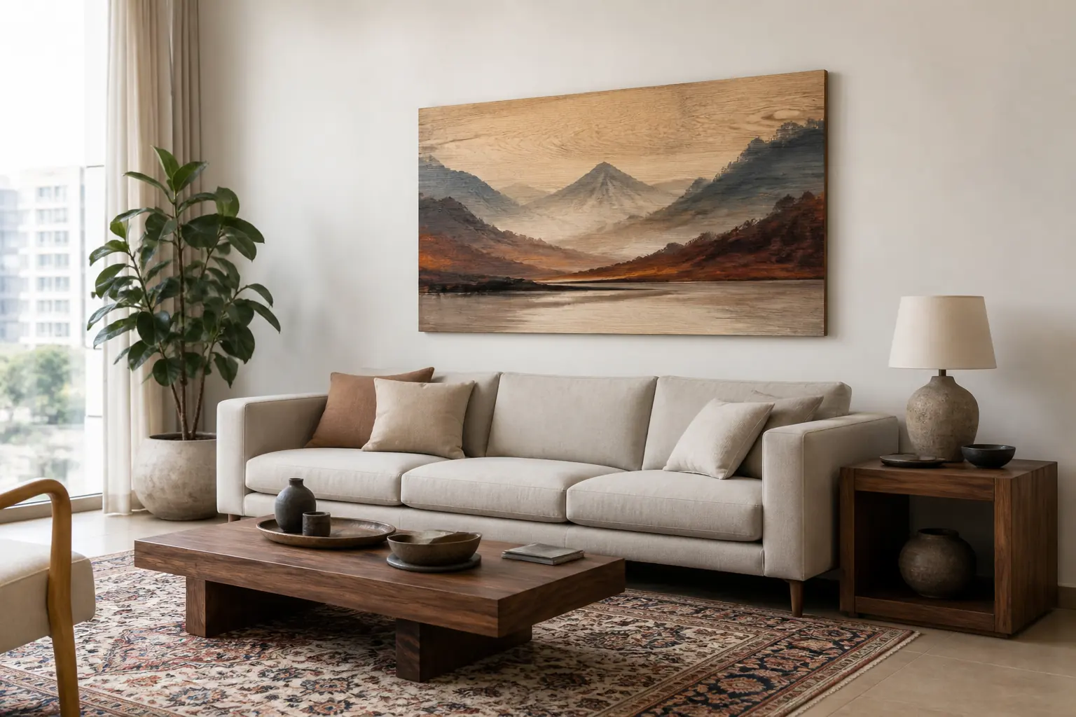 چه تابلویی برای پذیرایی مناسب است؟ راهنمای انتخاب بر اساس رنگ، سبک و اندازه