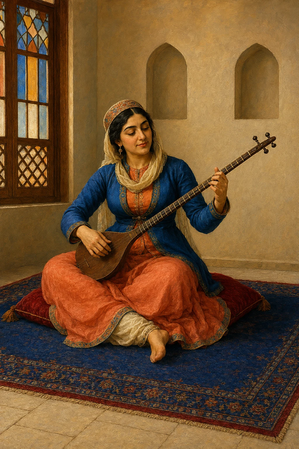 نمونه نقاشی روغنی قاجار